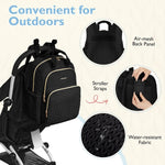 mommore Diaper Bag Backpack, Large Travel Baby Bag for Daily Essentials | Stylish Diaper Backpack for Toddler, Insulated Pockets, Changing Pad & Stroller Straps for Outdoor Trip