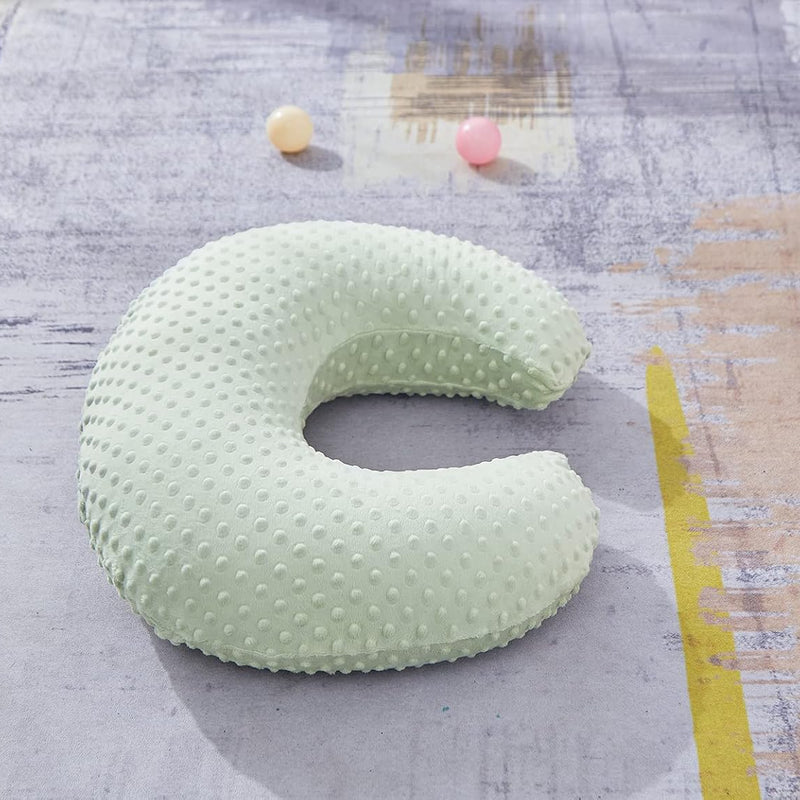 Nursing Pillow and Body Positioner with Premium Slipcover | for Breastfeeding for Baby Boys and Girls, Feeding Pillow with Breathable Comfortable Pillowcase (Green)