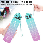 Enerbone 32 oz Drinking Water Bottle with Times to Drink and Straw, Motivational with Carrying Strap, Leakproof BPA & Toxic Free, Ensure You Drink Enough Water for Fitness Gym Outdoor