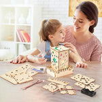 Yutin 5-piece wooden STEM science kits for kids aged 8-12, DIY craft kits with 3D puzzles and building models