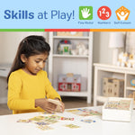 Melissa & Doug Self-Correcting Wooden Number Puzzles with 40 Durable Pieces, Designed for Preschoolers Ages 4-7, Featuring Familiar Objects and a Convenient Slide-In Storage Box for Early Learning and Skill Development.