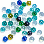 POPLAY 50 PCS Beautiful Player Marbles for Marble Games and STEM Learning - Premium Glass Marbles with Whistle