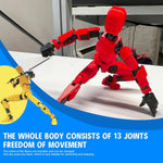 MerryXD T13 3D Action Figure,Assembly Completed Dummy Nova Titan Lucky 13 Action Figure 3D Printed Multi-Jointed Movable Toy Grow in The Dark Blue