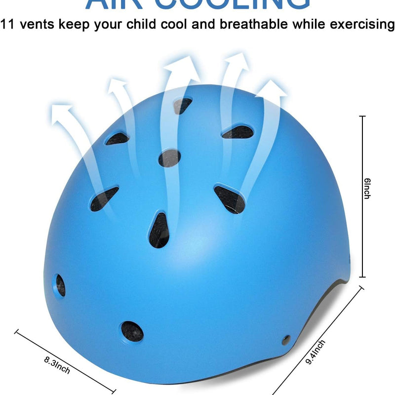 Bursun Kids Bike Helmet, Adjustable Toddler Helmet for Ages 2-14, Multi-Sport Helmet for Kids Boys Girls, Skateboard, Roller Skating, Bicycle Scooter