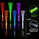 Glow in Dark Fiber Optic Lights for Kids Bulk-24 Pack, Light Up Toys Gifts Goodie Bag Basket Stuffers Fillers for Toddlers, Ultra Bright Sparklers Item for Halloween, Party, Camping, Wedding, Birthday