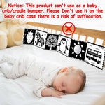 Black and White High Contrast Toys for Baby 0-3 3-6 months Infant Tummy Time Soft Crinkle Book Mirror Sensory Toys 0 2 4 5 6 Month Old Babies Boy Gril Newborn Development Christmas Stocking Stuffer