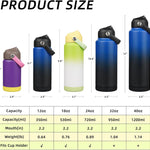 BJPKPK 18oz Insulated Water Bottle, Stainless Steel Bottle with Straw Lid | Soft Silicone Nozzle, Keep Cold & Hot, Leak-Proof BPA-Free Metal Bottle with Flex Handle for Travel, Gym & Everyday Hydration