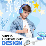 JoySpark Kids Bluetooth Headphones, Lightweight Wireless Headphones for Kids, 85/94dB Volume Limited, 60 Hours Playtime, Bluetooth 5.3, Over-Ear Toddler Headsets with Built-in Mic-Blue