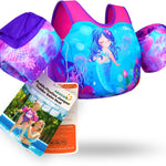 AEOCOO Puddle Float Jumper for Swiming, Toddler Swim Vest for Water Play, Pool Floats with Swimming Arm Floaties Swim Jacket & Water Wings for Kids Swimmies, Boys, Girls, Niños