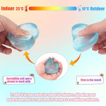 2-Pack Stress Cube Set: Quiet Squishy Toys for Anxiety Relief & Improve Focus, Durable, Sensory Squeeze Blocks for Adult Kid in Classroom Office Home Car (2” Wide, Blue & Pink)