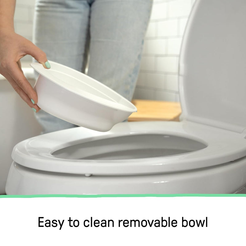 Ingenuity My Size Potty Pro 2-in-1 Potty Training Toilet, Floor Potty with Removable Potty Seat for Standard Toilets, Realistic Flushing Sound, For Toddlers Ages 18+ months, Up to 50 lb