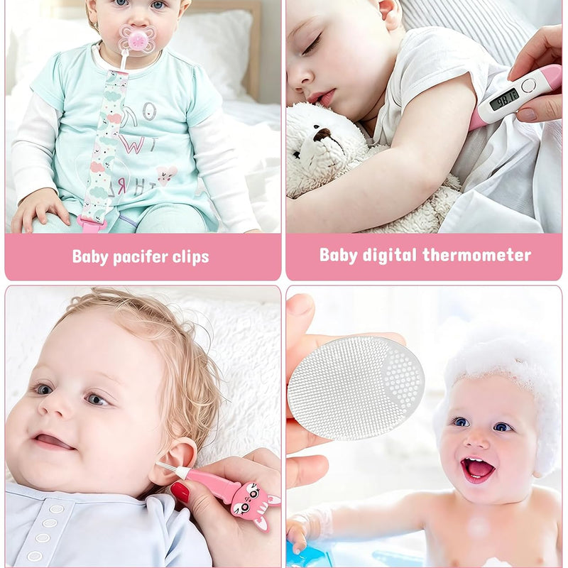 Baby Grooming Kit for Newborns, All-in-One Baby Care Essentials with Nail, Hair, Nasal and Temperature Care Tools for First-Time Parents Home and Travel Used