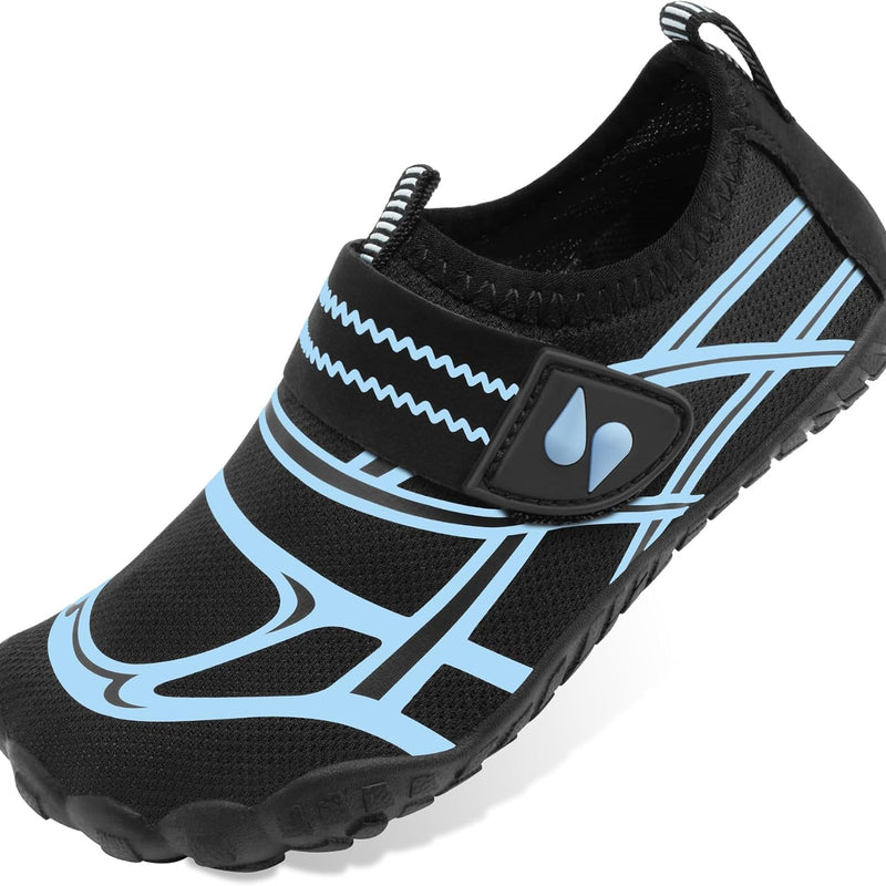 Stelle Kids Water Shoes Wide Toe Box Quick Dry Barefoot | Non-Slip Aqua Shoes,Breathable Mesh Upper for Beach,Swim,Pool and Outdoor Play,Fits Toddler to Big Kids