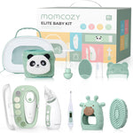 Momcozy Elite Baby Kit, Superior Baby Shower Gift & Registry Essential Kit | Grooming&Health&Cleansing Care Set,Electric Nail File & Nasal Aspirator,Tummy Wrap,Thermometer,Bath Brush,Teether,Storage Bag