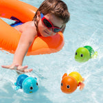 3 pack cute swimming turtle bath toys for toddler 1-3 with wind up mechanism and bright colors