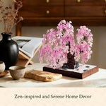 Wise Block Cherry Blossom Bonsai Building Set for Adults, Ages 18+, Pink Sakura Tree Artificial Plant for Home, Office or Bedroom Decor, Botanical Collection Gift for Birthdays & Holidays - 900PCS