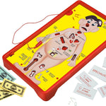 hasbro operation electronic board game for kids ages 6+, family fun party game with tweezers and buzzer