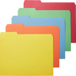 Amazon Basics Sturdy File Folders with Reinforced Tabs for Filing and Organization, 1/3-Cut Tab, Assorted Positions, Letter Size, 8.5x11 inches, Manila, 100-Pack