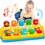 montessori pop up animal toys with music & light ages 1-2 years