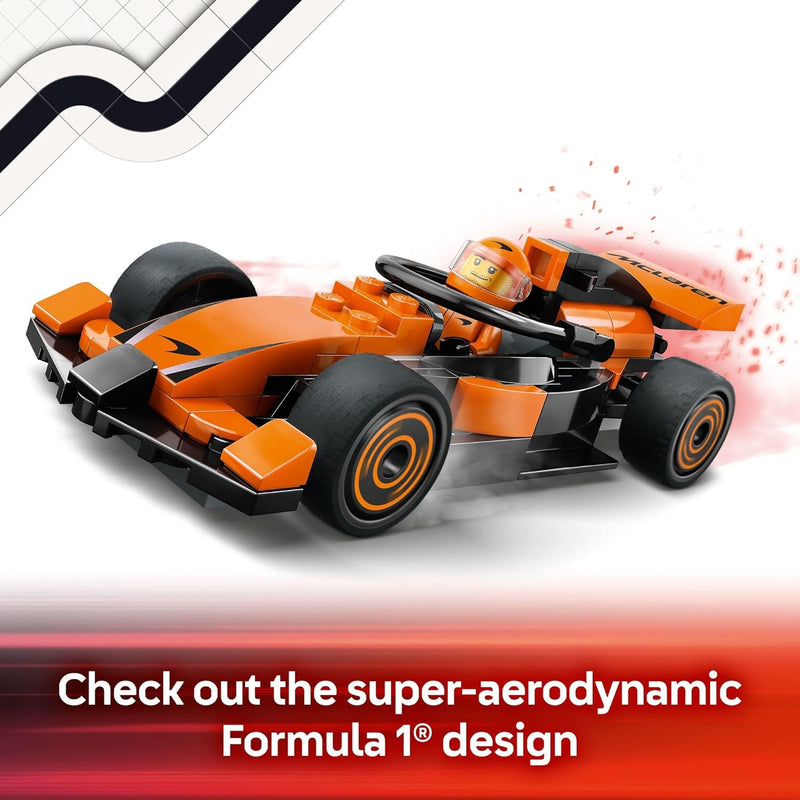 LEGO City F1 Driver with McLaren Race Car Toy Kit for Kids Ages 6+