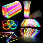 JOYIN 100-Pc 8" Glow Sticks Party Favors, Neon Glow Necklaces & Bracelets for Easter, Football, Birthday Decor