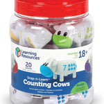 Learning Resources Snap-n-Learn Counting Cows Farm Toy Set for Toddlers, Preschoolers and Pre K Activities