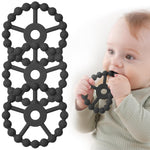3 Pack Silicone Teething Ring Toys for Babies 0-6 Months, Seposeve Toddler Teethers for 6-12 Months, 12-24 Months, Purple Pink White