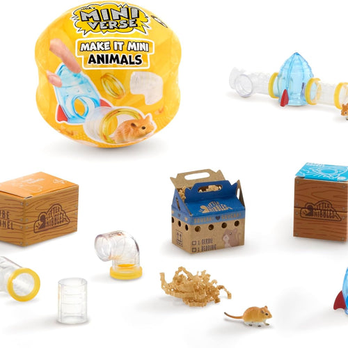 MGA's Miniverse Make It Mini Animals Series 2 Mini Collectibles, Blind Pack, DIY, Crafts, Resin, Replica Animals, Collectors, Gifts, 8+