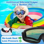 EverSport 2 Pack Kids Swim Goggles Age 8-16 Extra Silicone Layer, Swimming Goggles for kids Teen Youth Children Boys Girls