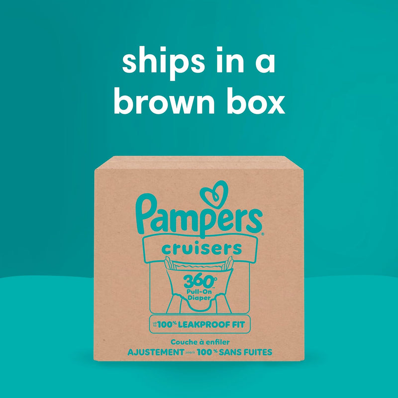 Pampers Diapers - Cruisers 360 - Size 4, 144 Count, Babyproof up to 100% Leakproof Pull-On Diaper
