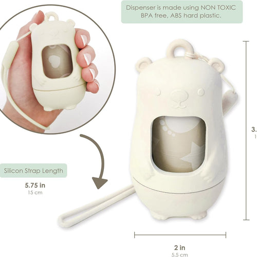Moodie Disposable Diaper Bags Dispenser COMBO PACK | 105 VANILLA SCENTED Baby Poop Bags TOTAL | Dirty Diaper Trash Bags | Diaper Bags Disposable (VANILLA DREAM)