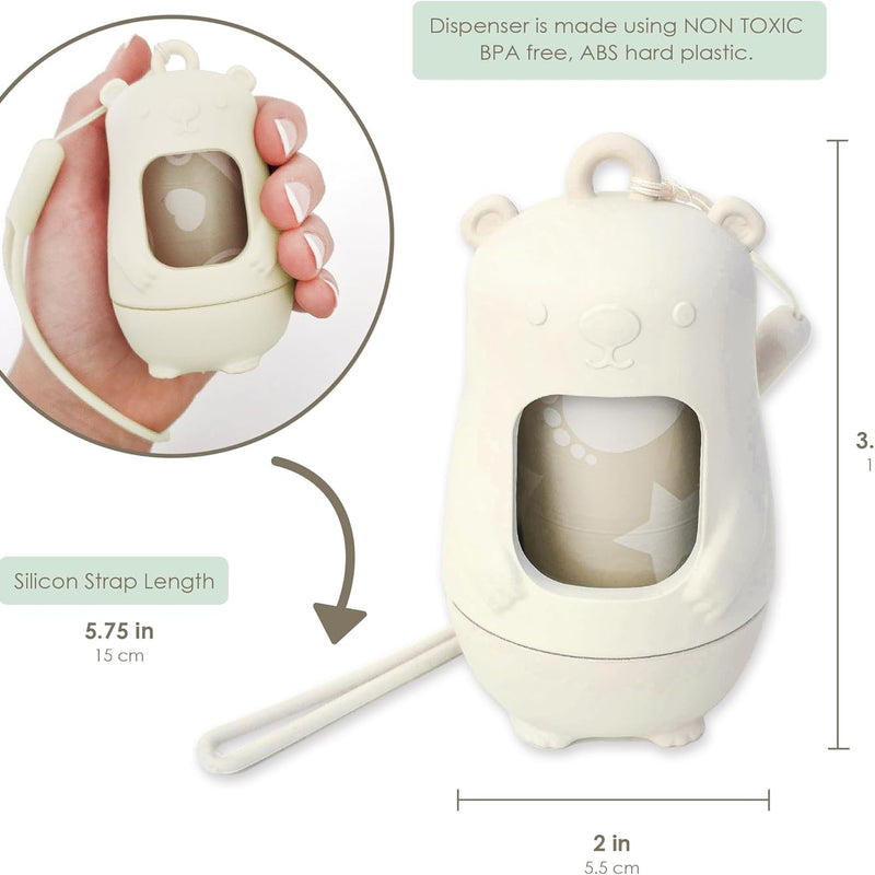 Moodie Disposable Diaper Bags Dispenser COMBO PACK | 105 VANILLA SCENTED Baby Poop Bags TOTAL | Dirty Diaper Trash Bags | Diaper Bags Disposable (VANILLA DREAM)