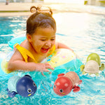 Wind Up Turtle Bath Toys for Toddlers 1-3, 3 Pack Swimming Bathtub Toys | ASTM F963-23 Tested, Non-Toxic ABS, Wind-Up No Batteries, Quick-Dry Drain Holes, for Pool & Preschool Toddlers