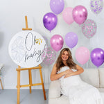 68pcs pink and purple balloons latex for wedding, girls birthday, baby shower decorations