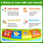 Duchong Learning Toy for Kids 1 2 3 Year Old Boys Girls, Spin and Sing Alphabet Zoo with Sounds, Interactive Educational Toys for Toddler 2-3, First Christmas 1st Birthday Gifts Toy