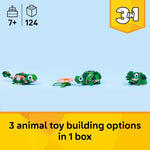 Lego Creator 3 in 1 turtle building toy for kids ages 7+ with animal figures