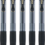 Pilot G2 Pens, Premium Refillable and Retractable Rolling Ball Gel Pens, Fine Point, 0.7mm, Black Ink, 5-Pack