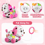 ToddlerCley Musical Puppy Toys for 1 Year Old Girl Gifts, 1st Birthday Girl Gift, Bilingual Learning Baby Toy 6-12-18 Months with Sound & Lights, Educational Toy for 1 Year Old Boy Present