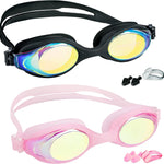 EWPJDK Kids Swim Goggles - 2 Pack Swimming Goggles Anti Fog No Leaking For Kids Age 3-15