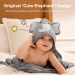 Momcozy Baby Towel, 5pcs Baby Bath Towel Set，Soft&Breathable，Elephant