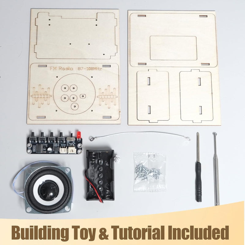 STEM DIY Electronics Kit for Kids 6-14, Building Your Own Radio with 3D Puzzle and Circuit Engineering, Gift for Boys and Girls