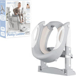 Jool Baby Potty Training Seat with 2 Step Ladder for Toddlers - Splash Guard, Adjustable Height (Gray)