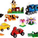 LEGO Classic Creative Brick Box 10696 Building Toy Set - 35 Colors, Storage, Train, Car, Tiger Figure, Ages 4-99