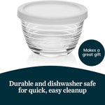 Libbey Small Glass Bowls with Lids Set of 8, Food Storage Prep Containers | Set of 8 Glass Bowls with Secure Lids Store Leftovers, Snacks, Sauces & Meal Prep Ingredients; Dishwasher Safe for Daily Use