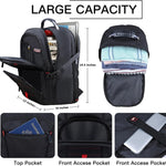 ANTERK Extra Large Travel Laptop Backpack, 17.3 Inch Carry on Backpack for Men Women, Big Anti Theft Water Resistant College Bussiness TSA Airline Approved Work Computer Backpack, Black