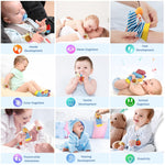 Bloobloomax Wrist Rattle Socks and Foot Finder Set for Baby Boys and Girls 0-36 Months