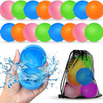 12Pcs Reusable Water Balloons, Pool Beach water Toys for Boys and Girls, Outdoor Summer Toys for Kids Ages 3-12