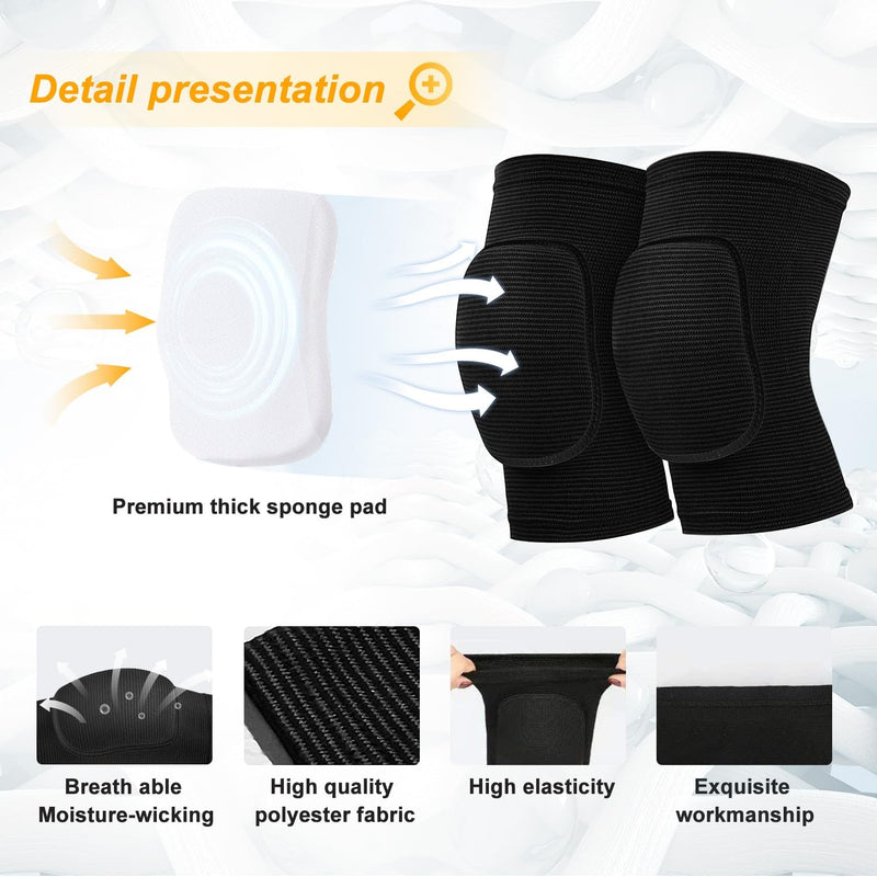 Volleyball Knee Pads for Dancers, Soft Breathable Knee Pads for Men Women Kids Knees Protective