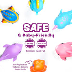 Tub Works® Mermaid Lagoon™ Light Up Bath Toys, 6 Pack | Water-Activated Flashing Color-Changing Sensory Toys
