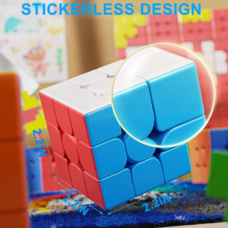 CFMOUR Speed Cube 3x3x3 - Moyu Meilong 3C, Smooth Turning Stickerless Magic Cube Puzzle Brain Toy